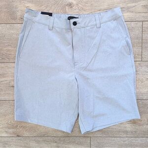 Banana Republic Comfort Flat Front Shorts Mens 36W Stretch Fabric Wicking NEW